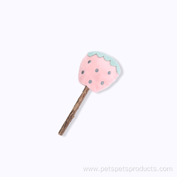 cute plush lollipop with built-in bells cat toy